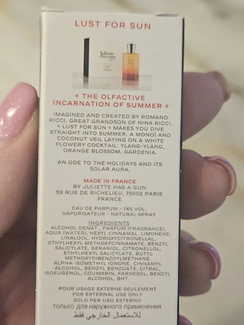 Juliette has a gun Lust for Sun (1.7 mL) & 62 Sol de Janeiro Body Fragrance Mist